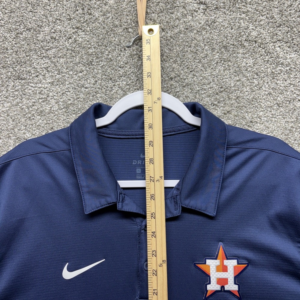 Nike Houston Astros Cooperstown Dri-Fit‎ Polo Golf Shirt Navy Mens XL Baseball - Picture 6 of 9